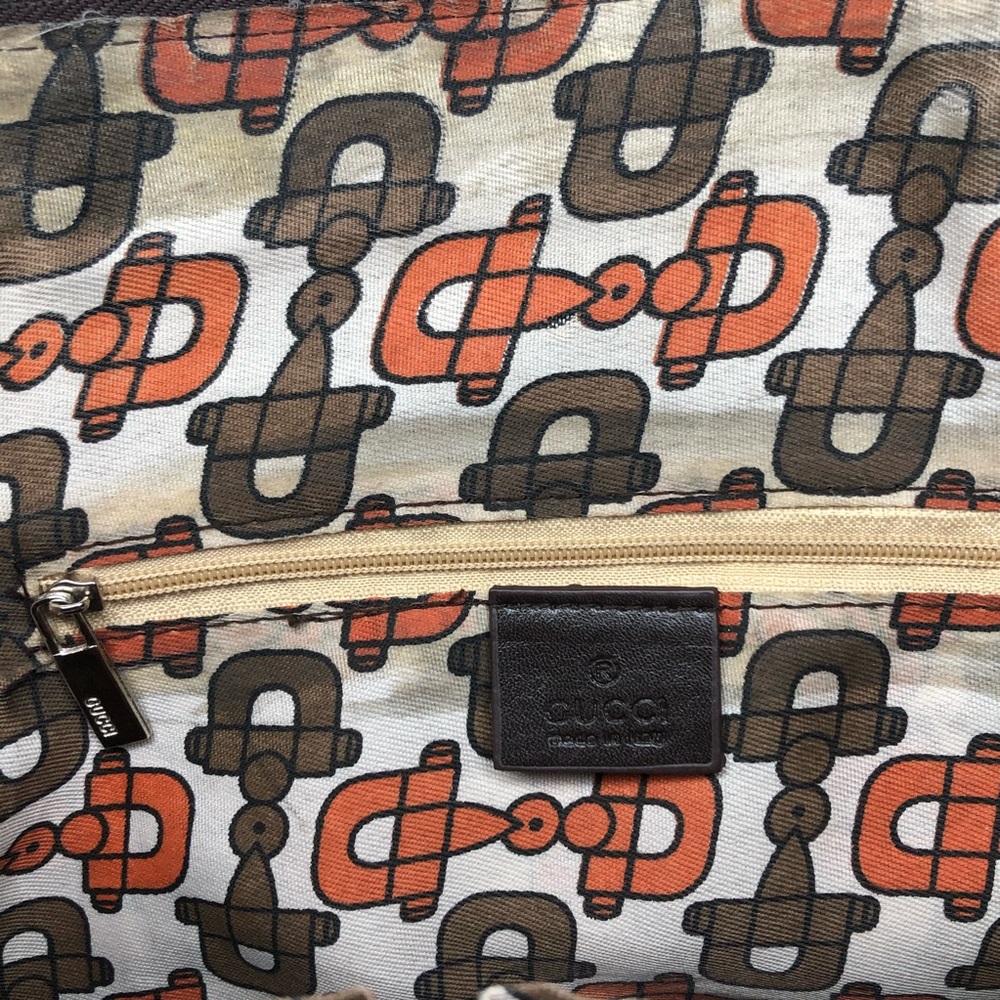 Vintage Gucci Crocodile & Leather Secret Web Tote - Picture 8 of 11